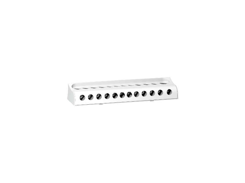 Schneider Electric Linergy - additional Neutral bar for screw distri block - 125 A - 12 connections;LGYN12512