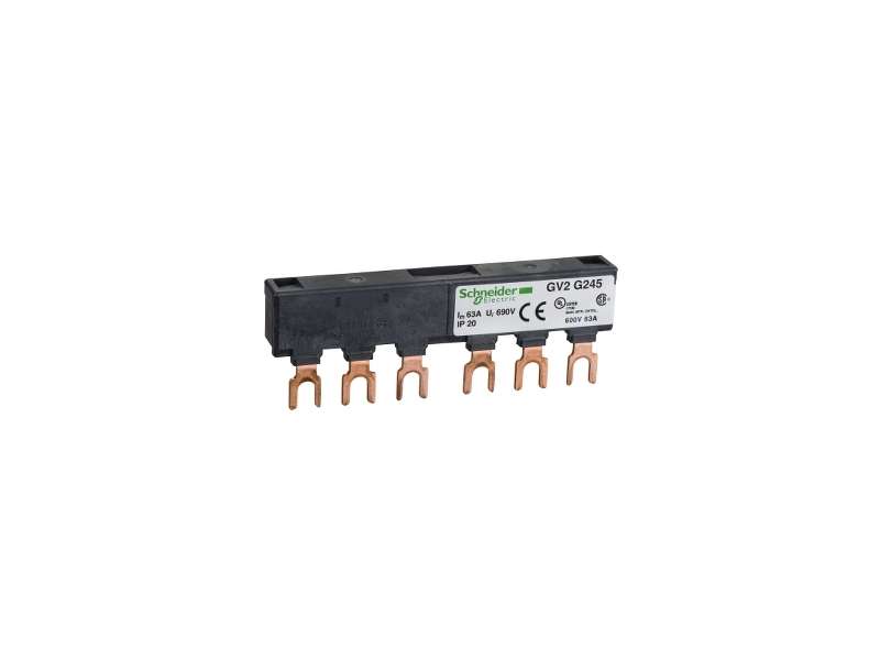 Schneider Electric Linergy FT - češljasta sabirnica - 63 A - 2 otcepa - 45 mm razmak;GV2G245