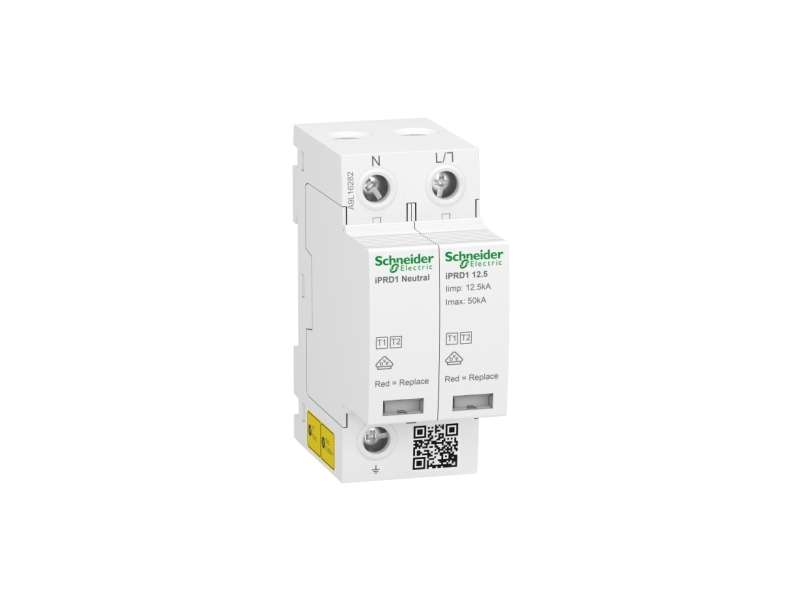 Schneider Electric Modularni odvodnik prenapona, Acti9 iPRD1 12.5r, 1 P + N, 350 V,sa daljinskom signal.;A9L16282