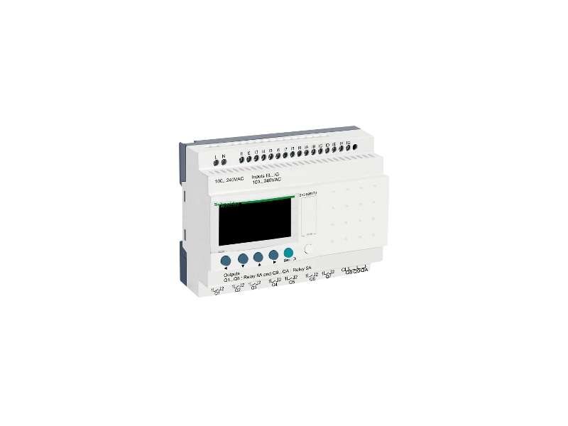 Schneider Electric Modularni pametni relej, Zelio Logic, 26 I/O, 12 V DC, sat, displej; SR3B261JD