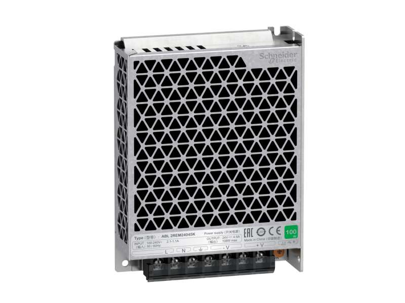 Schneider Electric Monofazno napajanje, 100...240V ulaz, 24V DC izlaz, nazivne snage 108W, nazivne struje 4,5A;ABL2REM24045K