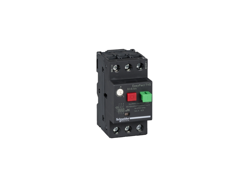 Schneider Electric Motorni prekidač GZ1 - 3P 3d - 0.1..0.16A - termomagnetna zaštitna jedinica; GZ1E01