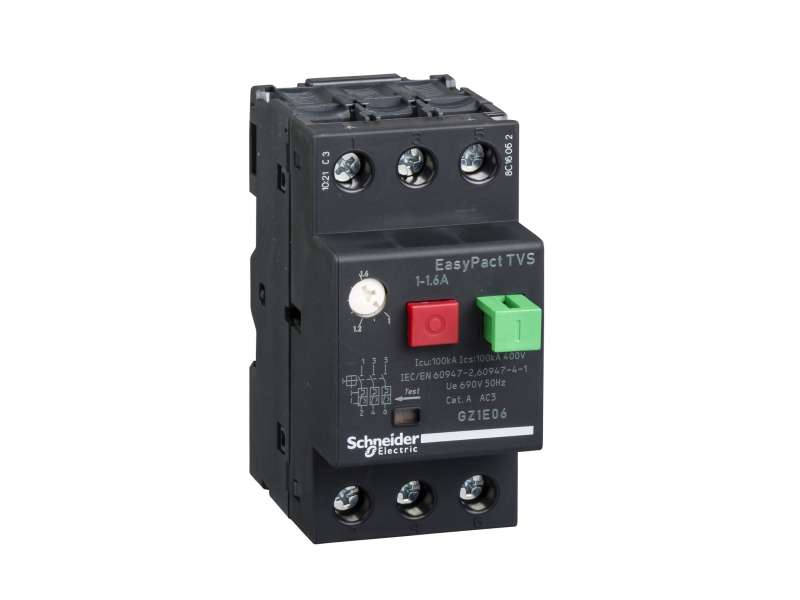 Schneider Electric Motorni prekidač GZ1 - 3P 3d - 1..1.6A - termomagnetna zaštitna jedinica; GZ1E06