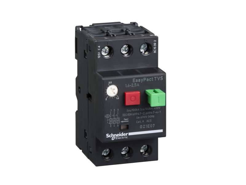 Schneider Electric Motorni prekidač GZ1 - 3P 3d - 1.6..2.5A - termomagnetna zaštitna jedinica; GZ1E07