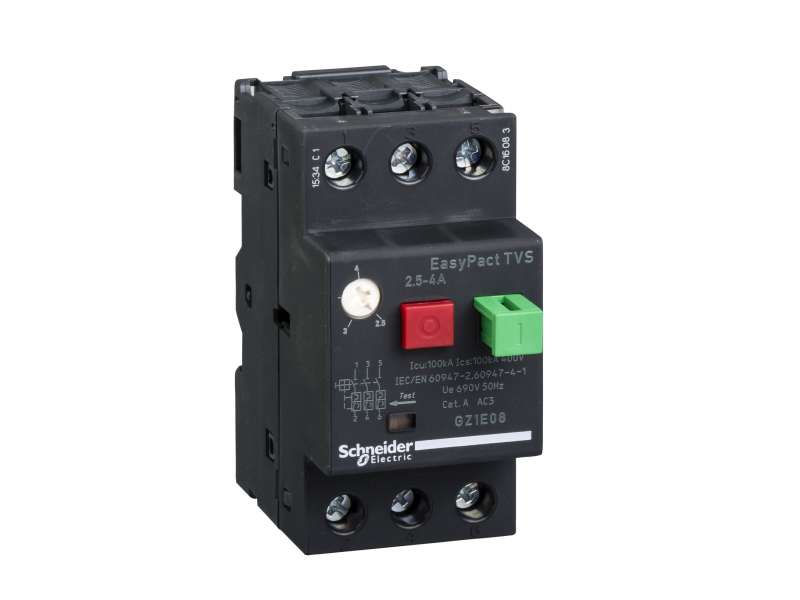 Schneider Electric Motorni prekidač GZ1 - 3P 3d - 2.5..4A - termomagnetna zaštitna jedinica; GZ1E08