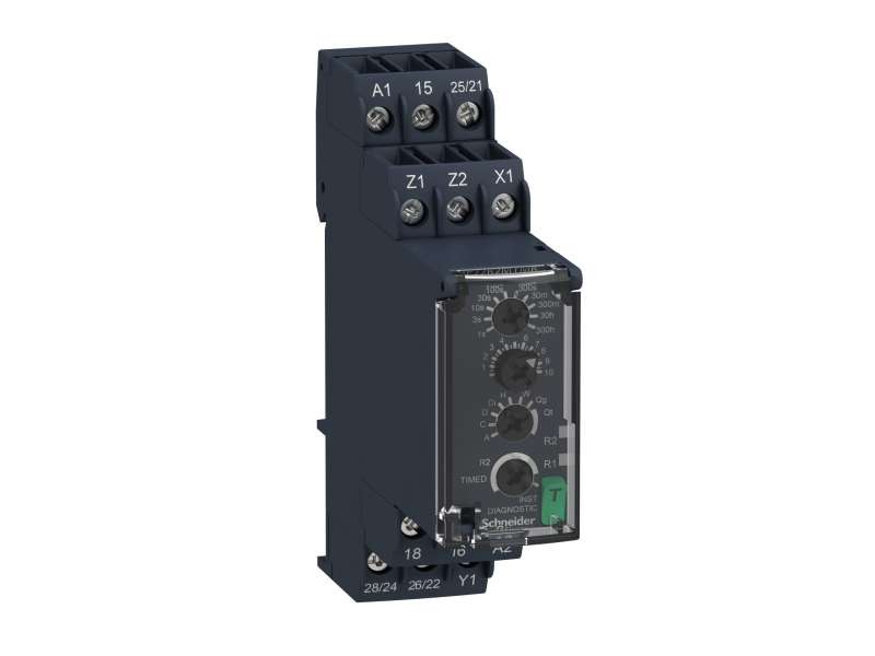 Schneider Electric Multifunkcijski vremenski relej - 0.05s…300h - 24…240V AC/DC - 2C/O;RE22R2MYMR