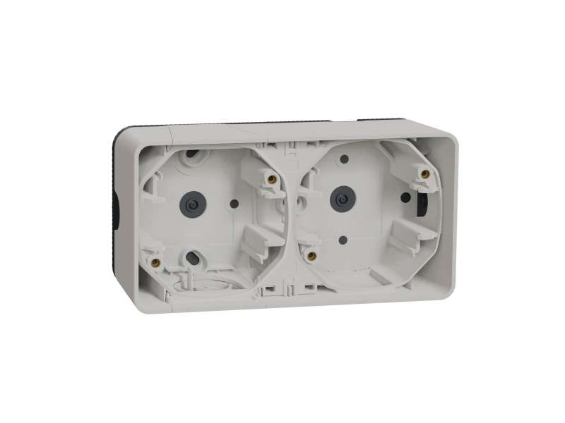 Schneider Electric Mureva Styl - nadgradna kutija - dvostruka horizontalna - bela;MUR39914