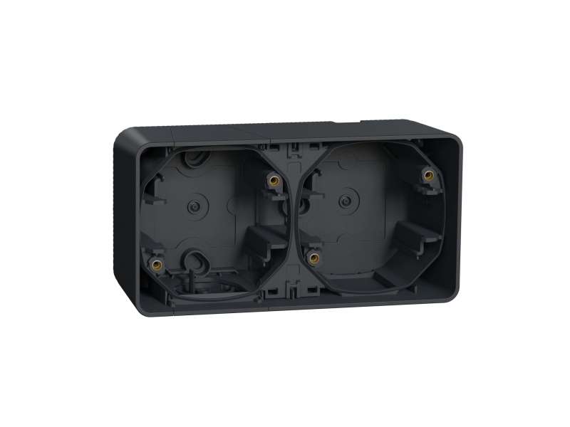 Schneider Electric Mureva Styl - nadgradna kutija - dvostruka horizontalna - siva;MUR37914