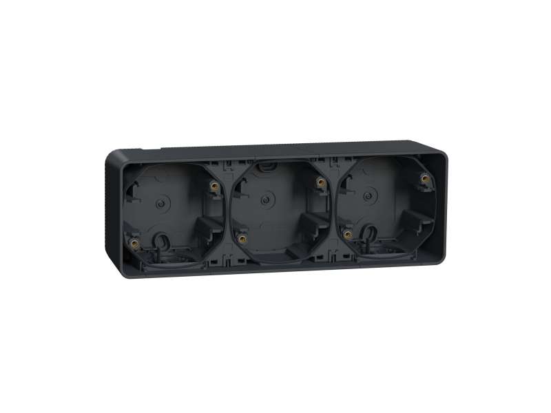 Schneider Electric Mureva Styl - nadgradna kutija - trostruka horizontalna - siva;MUR37713