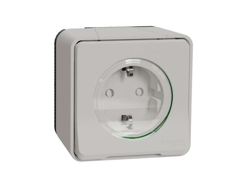 Schneider Electric Mureva Styl - utičnica - 16A - 2P + E - poklopac - bela;MUR39034