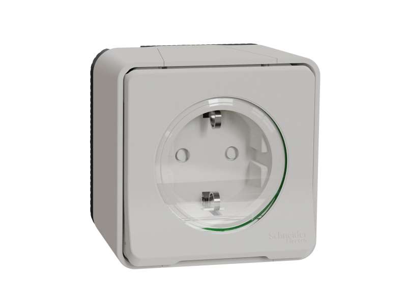 Schneider Electric Mureva Styl - utičnica - 16A - 2P + E - poklopac - bela;MUR39206