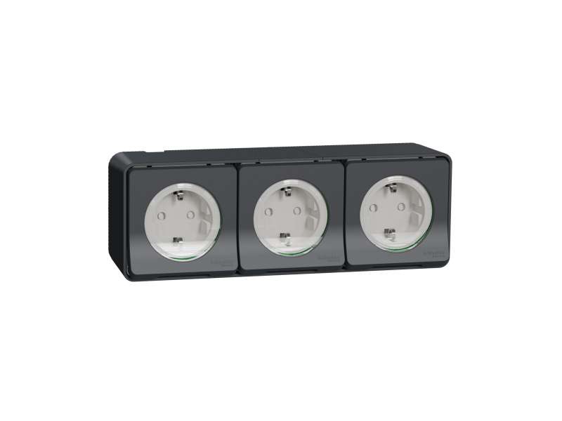 Schneider Electric Mureva Styl - utičnica - 16A - 2P + E - poklopac - siva;MUR36038