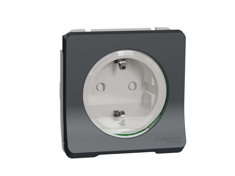 Schneider Electric Mureva Styl - utičnica - 16A - 2P + E - poklopac - siva;MUR36135