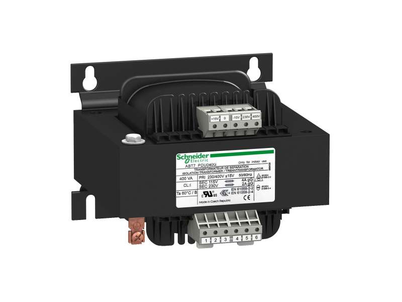 Schneider Electric Naponski transformator - 230..400 V - 2 x 115 V - 400 VA;ABT7PDU040G