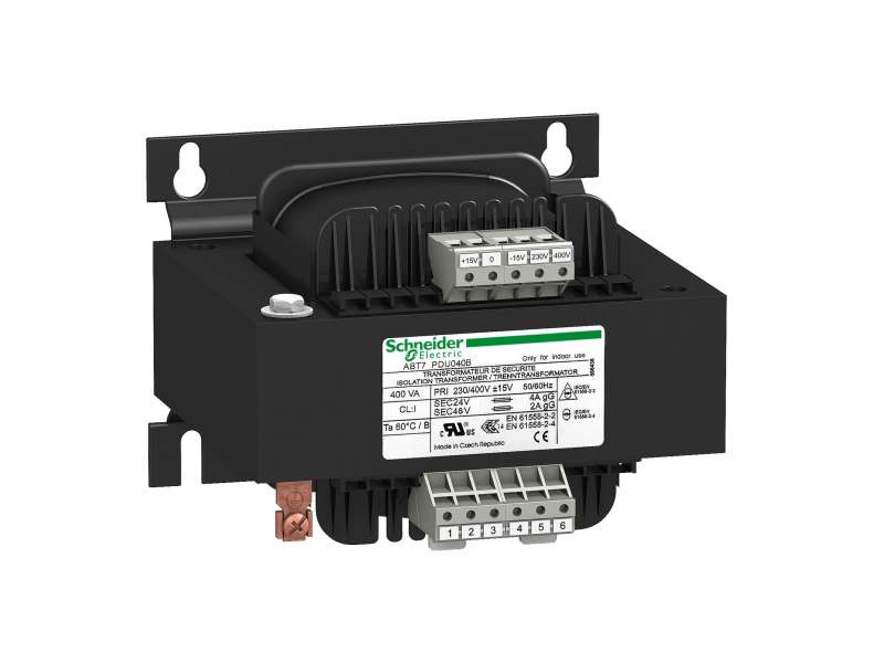 Schneider Electric Naponski transformator - 230..400 V - 2 x 24 V - 400 VA;ABT7PDU040B