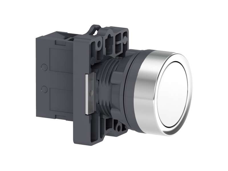 Schneider Electric Okrugli beli taster Ø 22 - flush spring return - 1NO;XA2EA11
