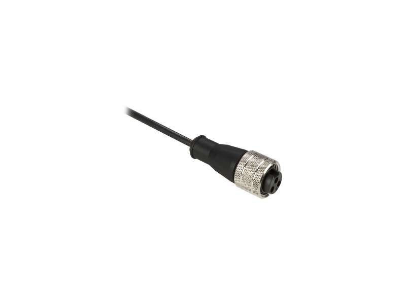 Schneider Electric Ožičen konektor XZ - ravni ženski - 1/2''20 UNF - 3-pinski - kabl PUR 2m;XZCP1865L2