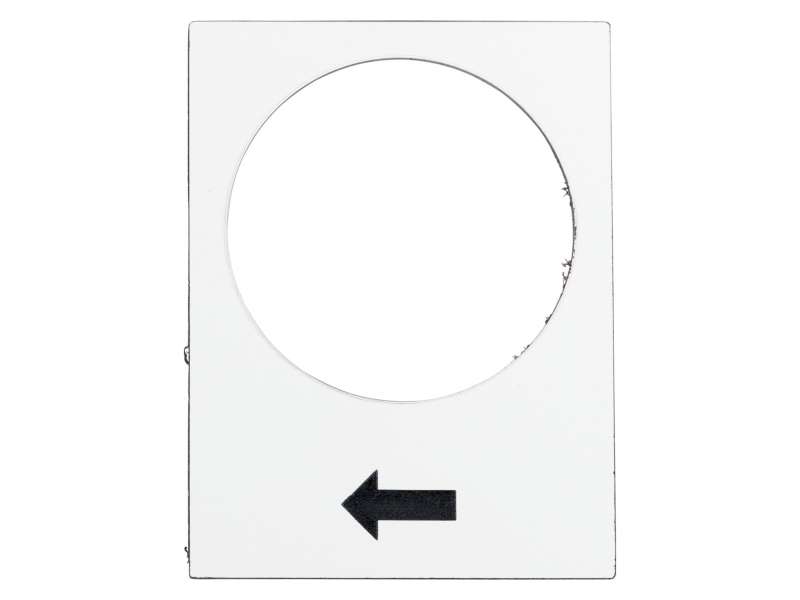Schneider Electric Oznaka - 30 x 40 mm - bela - dizanje ili nadesno, sporo; ZB2BY4901