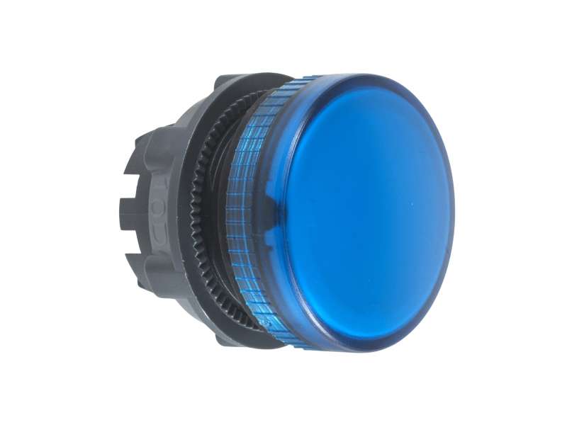 Schneider Electric Plava glava signalne lampice Ø22 ravna sočiva za integrisan LED;ZB5AV063