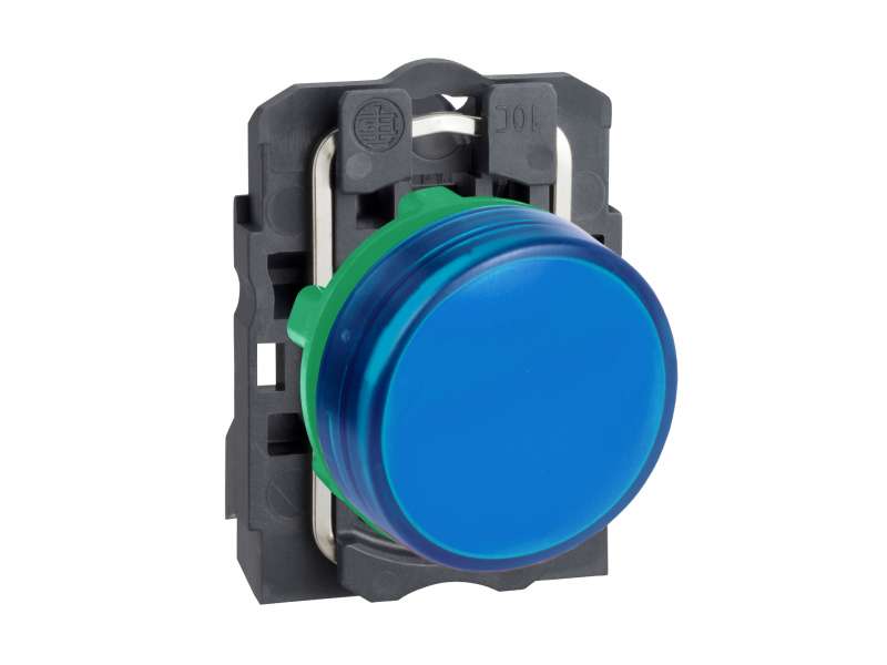 Schneider Electric Plava kompletna signalna lampica Ø22 ravna sočiva sa integrisanim LED 24V;XB5AVB6