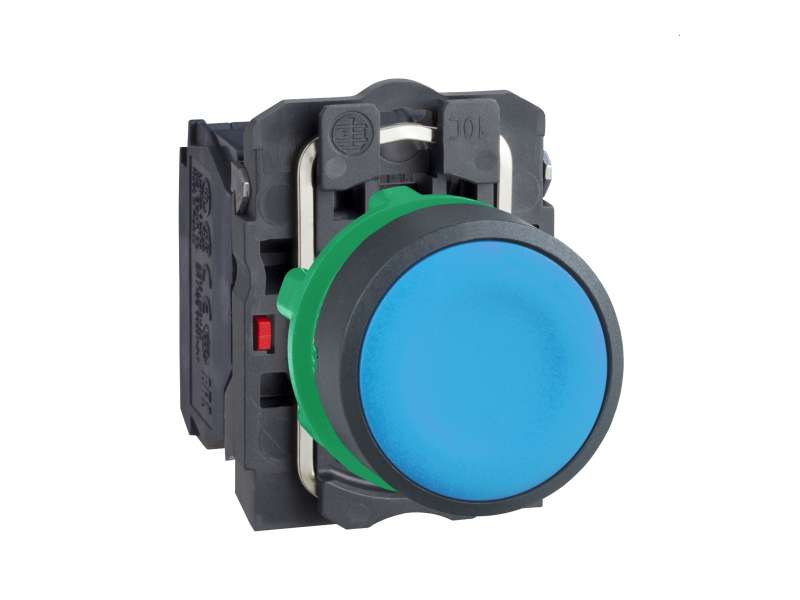 Schneider Electric Plavi kompletni udubljeni taster Ø22 sa povratkom 1NO+1NC - neobeleženo;XB5AA65
