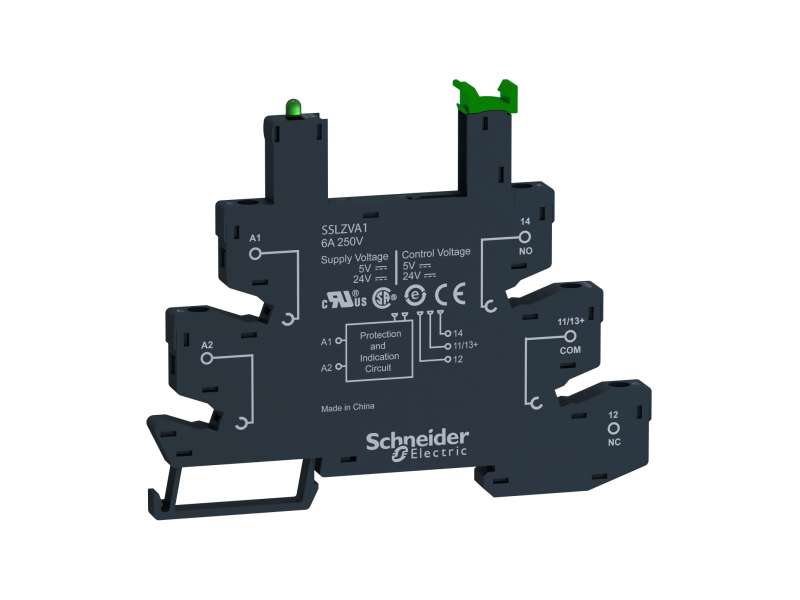 Schneider Electric Podnožje SSL - 6 A - 5/24 V DC- vijčano - za relej SSL ; SSLZVA1