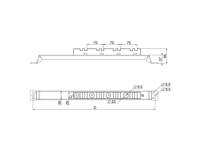 Schneider Electric Podupirač za sabirnice 600 mm