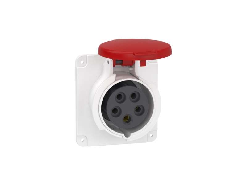 Schneider Electric PratiKa utičnica - vijčana - ravna - 16A - 3P + N + E - 380...415 V AC - panel; PKF16G435