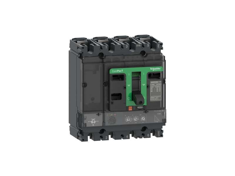 Schneider Electric Prekidač ComPacT NSX100B, 25 kA na 415 VAC, MicroLogic 2.2 zaštitna jedinica 100 A, 4P 4d;C10B42D100