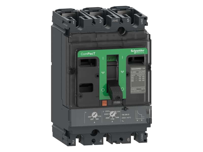 Schneider Electric Prekidač ComPacT NSX100F, 36 kA na 415 VAC, TMD zaštitna jedinica 100 A, 3P 3d ; C10F3TM100