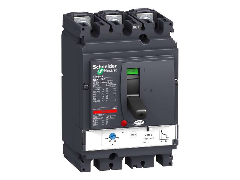 Schneider Electric Prekidač Compact NSX100F - TMD - 100 A - 3P 3d ; LV429630