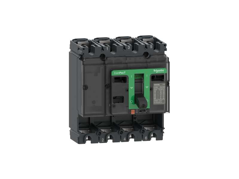 Schneider Electric Prekidač osnovni model, ComPacT NSX100B, 25 kA na 415 VAC 50/60 Hz, 100 A, bez zaštitne jedinice, 4P;C10B4