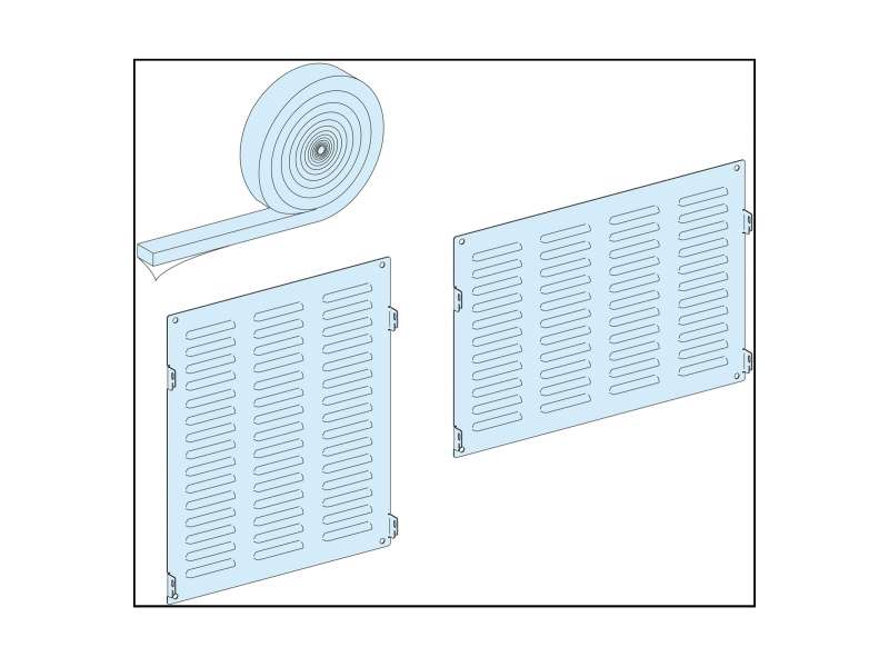 Schneider Electric Sealing kit, PrismaSeT P, self adhesive gasket, increase roof protection to IP31; LVS08711