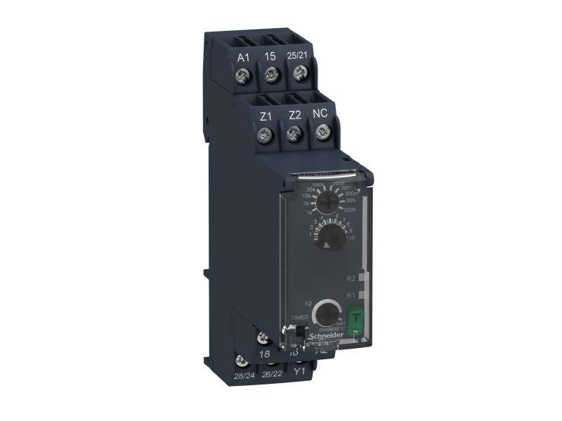 Schneider Electric Simetrična povorka impulsa - vremenski relej - 0.05s…300h - 24…240V AC/DC - 2C/O;RE22R2DMR