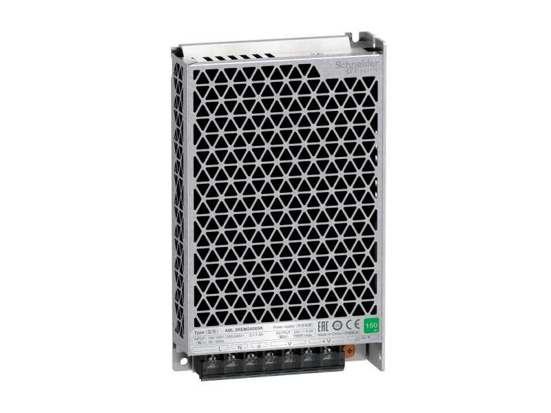 Schneider Electric Monofazno napajanje, 100...240V ulaz, 24V DC izlaz, nazivne snage 156W, nazivna struja 6,5A; ABL2REM24065K
