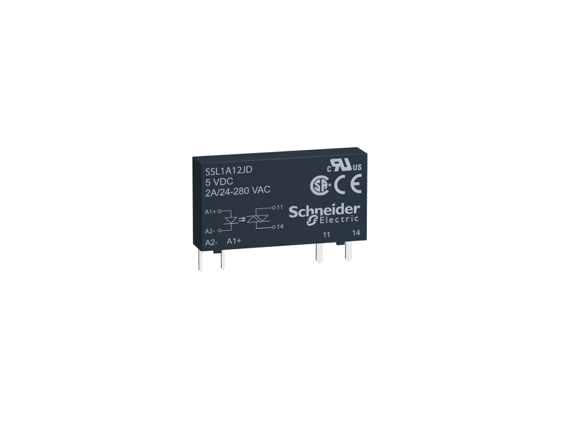 Schneider Electric Solid state relej, utični, ulaz 15-30 V DC, izlaz 24-280 V AC, 2A ; SSL1A12BDR