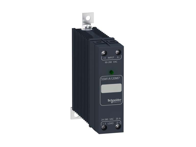 Schneider Electric Solid state relej - za DIN šinu - ulaz 4-32 V DC, izlaz 24-280 V AC, 20A ; SSM1A120BD