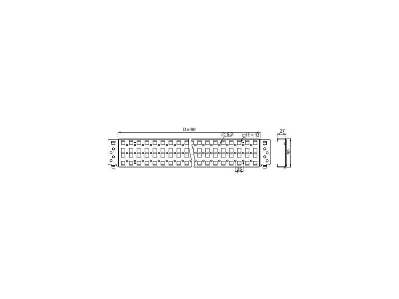 Schneider Electric Spacial SF/SM 2 šine za brzu montažu - 90 mm;NSYSQCR9040