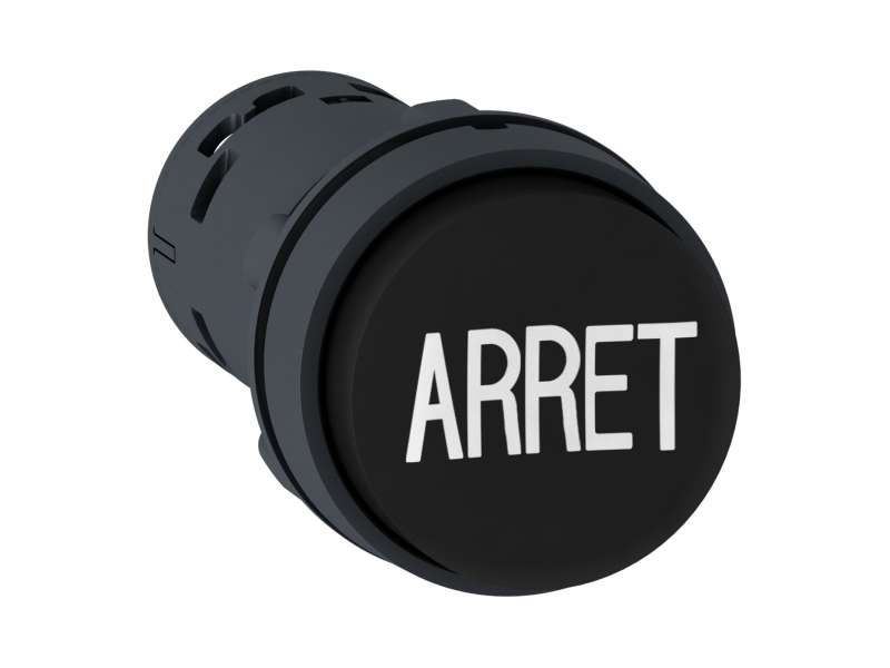 Schneider Electric Taster - izbočeni sa povratkom, crni -1NC - beli ''ARRET''; XB7NL2233