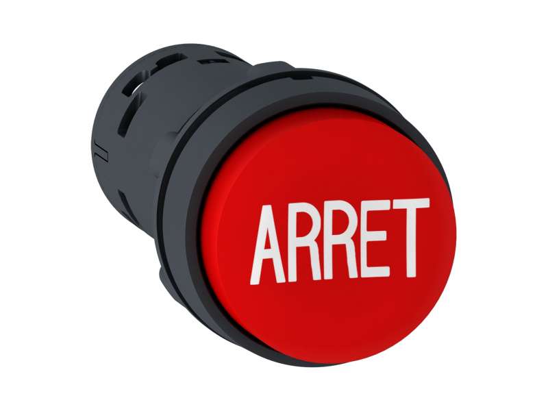 Schneider Electric Taster - izbočeni sa povratkom, crveni -NO+NC -beli ''ARRET''; XB7NL4533