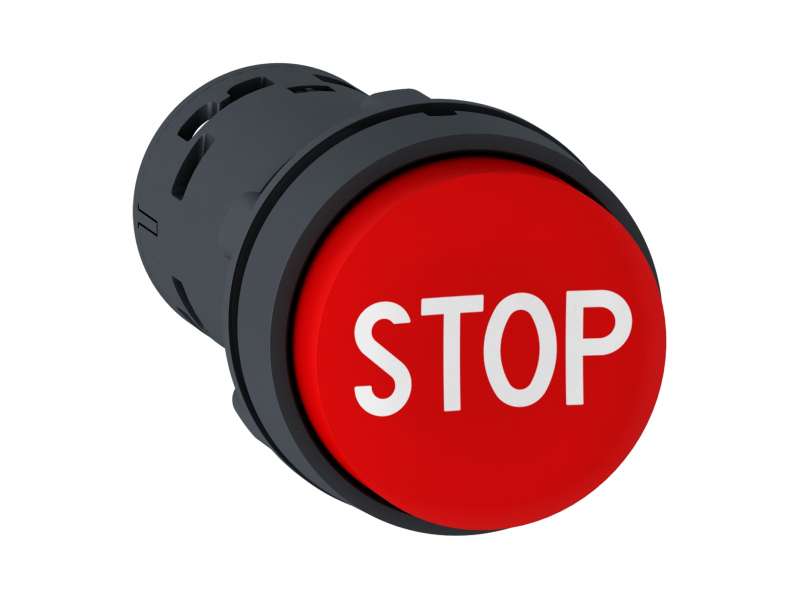 Schneider Electric Taster - izbočeni sa povratkom, crveni -NO+NC -beli ''STOP''; XB7NL4534