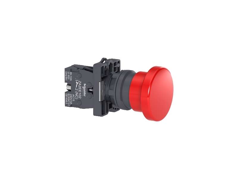 Schneider Electric Taster Ø22 - pečurkasta glava Ø40 - crni - 1NC;XA2EC42