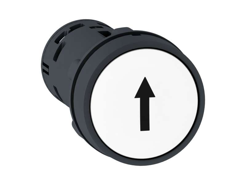 Schneider Electric Taster - sa povratkom, beli - 1NO - crna strelica nagore ; XB7NA11341
