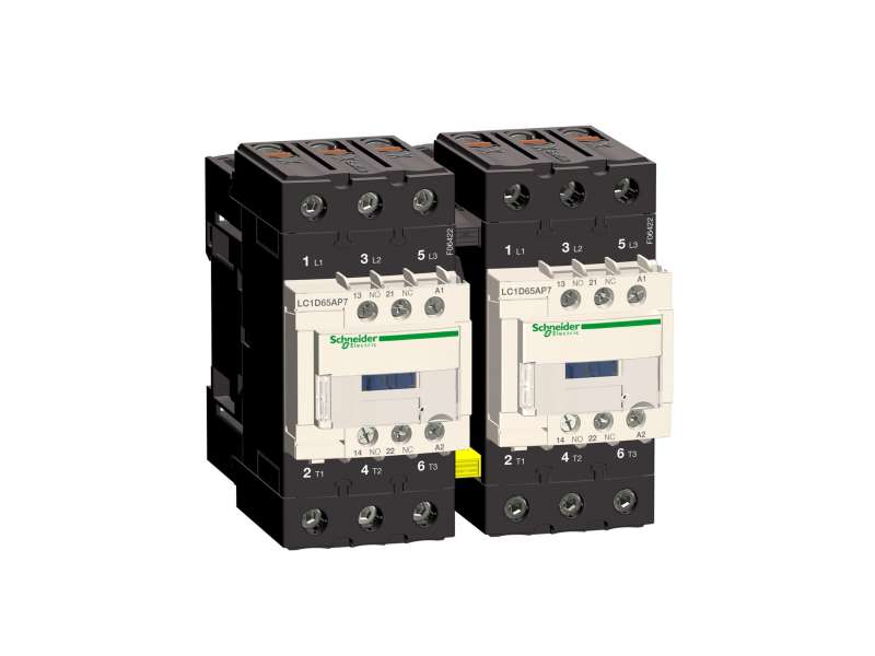 Schneider Electric TeSys D kontaktor za prom. smera- 3P(3NO)- AC-3 - <= 440 V 65 A - 230 V AC kalem;LC2D65AP7