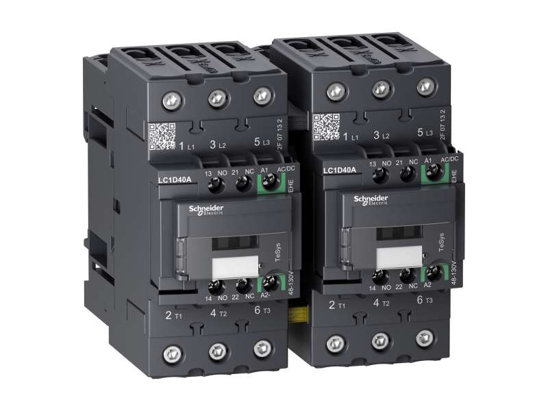 Schneider Electric TeSys D kontaktor za promenu smera-3P-<=440V-40 A AC-3-48...130V AC/DC kalem;LC2D40AEHE