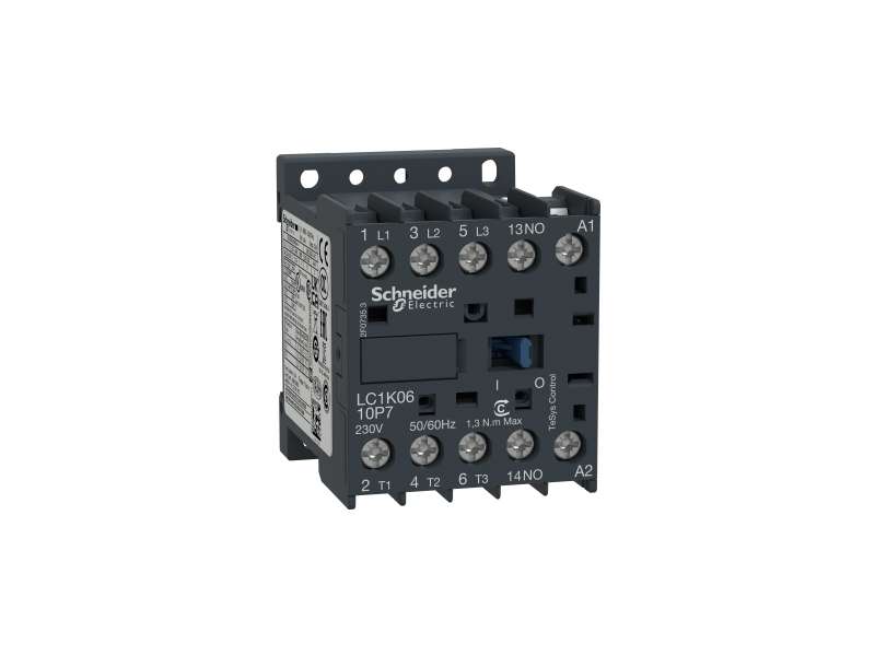 Schneider Electric TeSys K kontaktor - 3P(3 NO) - AC-3 - <= 440 V 6 A - 48 V AC kalem; LC1K0610E7