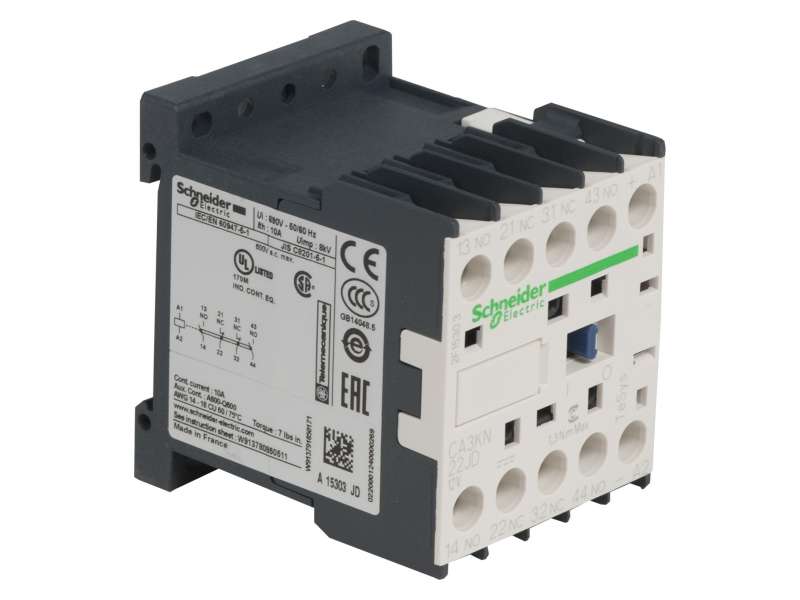 Schneider Electric TeSys K pomoćni kontaktor - 2 NO + 2 NC - <= 690 V - 12 V DC standardni kalem; CA3KN22JD
