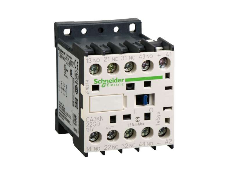 Schneider Electric TeSys K pomoćni kontaktor - 2 NO + 2 NC - <= 690 V - 125 V DC standardni kalem; CA3KN22GD