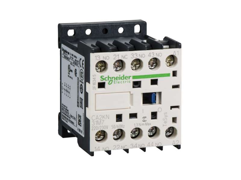Schneider Electric TeSys K pomoćni kontaktor - 3 NO + 1 NC - <= 690 V - 220...230 V AC kalem; CA2KN31M7
