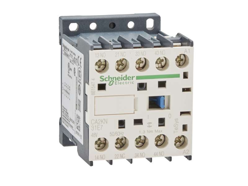 Schneider Electric TeSys K pomoćni kontaktor - 3 NO + 1 NC - <= 690 V - 48 V AC kalem; CA2KN31E7